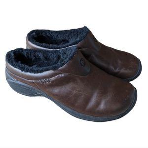 Merrell Encore Ice Smooth Bug Brown Lined Clogs Women's Size 7